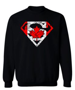 Superhero Dad Canadian Flag Sweatshirt