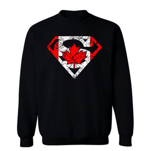 Superhero Dad Canadian Flag Sweatshirt