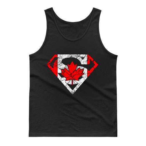 Superhero Dad Canadian Flag Tank Top