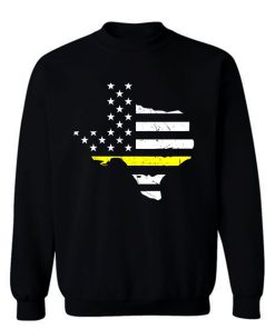 Texas 911 Dispatcher American Flag Sweatshirt