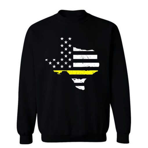 Texas 911 Dispatcher American Flag Sweatshirt