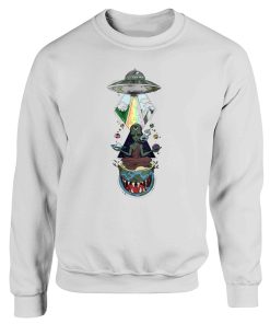 Trippy Alien Funny Namaste Sweatshirt