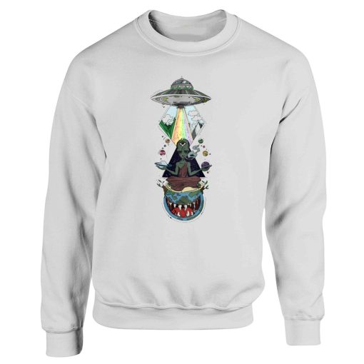 Trippy Alien Funny Namaste Sweatshirt