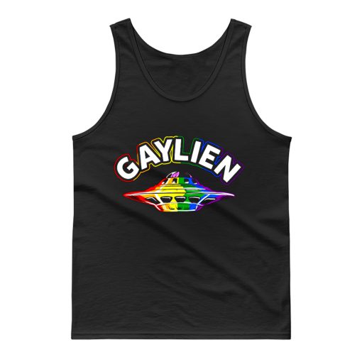 UFO Gay Pride Gaylien Funny Gay Pride Tank Top