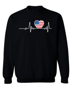USA Flag Heart 4th Of July Sweatshirt