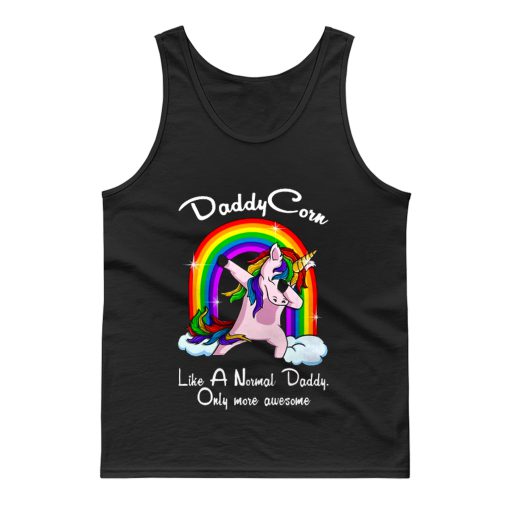 Unicorn Daddy And Rainbow Tank Top