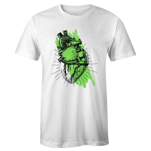 Vegan Green Heart T Shirt