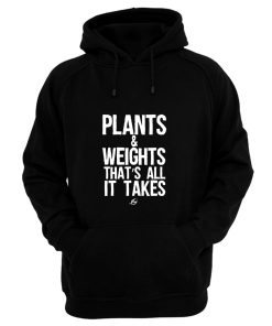 Vegan Plants And Weights Hoodie