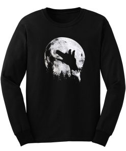 Wolf Shadow Puppet Unique Moon Outdoor Hike Camp Long Sleeve