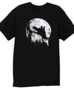 Wolf Shadow Puppet Unique Moon Outdoor Hike Camp T Shirt