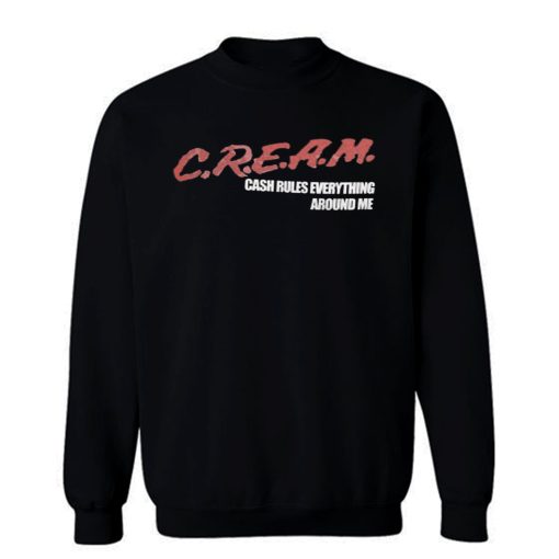 Wu Cream Hip Hop Old School Sweatshirt