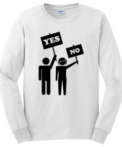 Yes No Man And Women Couple Long Sleeve