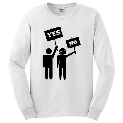 Yes No Man And Women Couple Long Sleeve