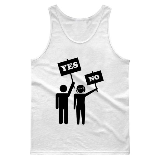 Yes No Man And Women Couple Tank Top