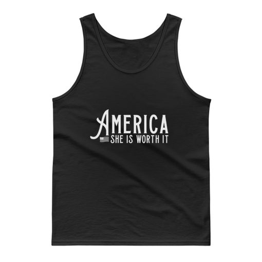 America She Is Worth It Tank Top