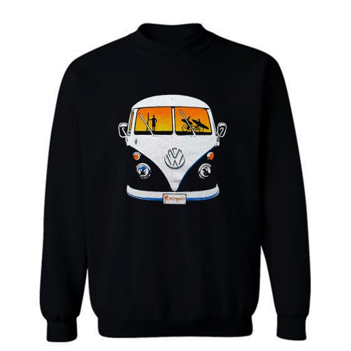 Beach Camper Cool Van Veedub Car Inspired Camping Vanagon Sweatshirt