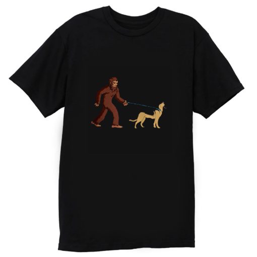 Bigfoot Walking German Shepherd T Shirt