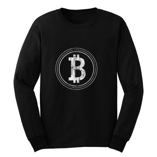 Bitcoin Blockchain Cryptocurrency Electronic Cash Mining Digital Gold Log In Long Sleeve