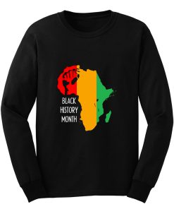 Black History Month Africa Origin Ancestral Power Ladies Long Sleeve