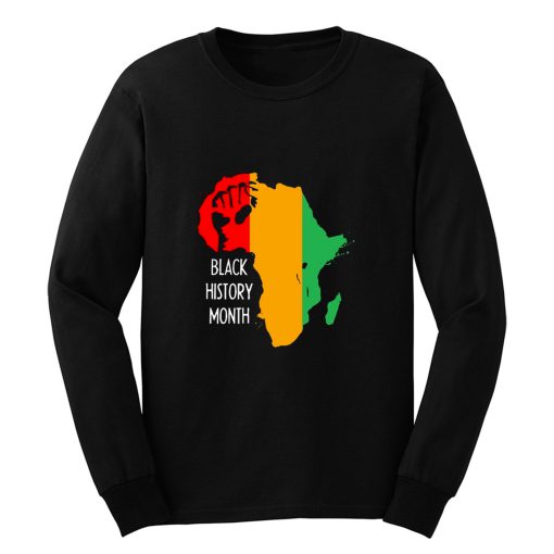 Black History Month Africa Origin Ancestral Power Ladies Long Sleeve