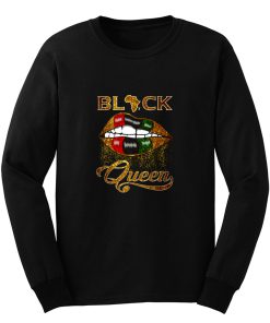 Black Queen Lips Long Sleeve