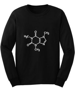 Caffeine molecule print Long Sleeve