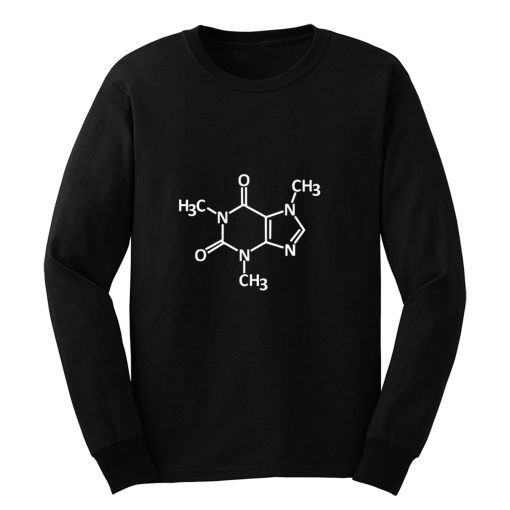 Caffeine molecule print Long Sleeve