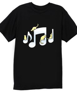Cats Playing On Musical Notes T Shirt