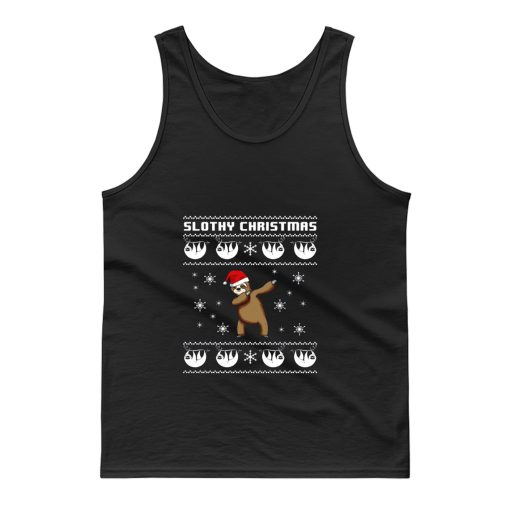 Christmas Sloth Animals Xmas Festive Tank Top