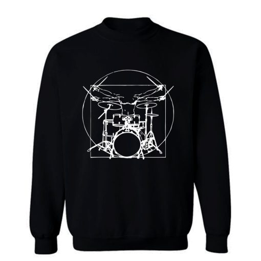 Da Vinci Drums Rock Drummer Sweatshirt