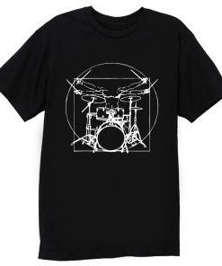Da Vinci Drums Rock Drummer T Shirt