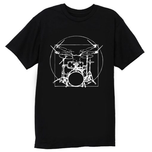 Da Vinci Drums Rock Drummer T Shirt