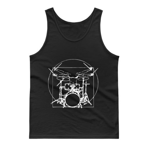 Da Vinci Drums Rock Drummer Tank Top