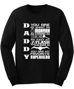 Daddy Superhero Marvel Thor Ironman Long Sleeve