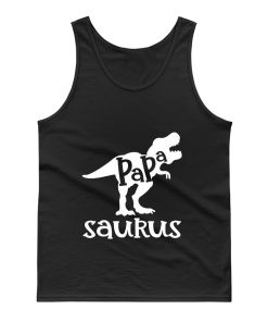Dads Papasaurus Dinosaur Birthday Tank Top