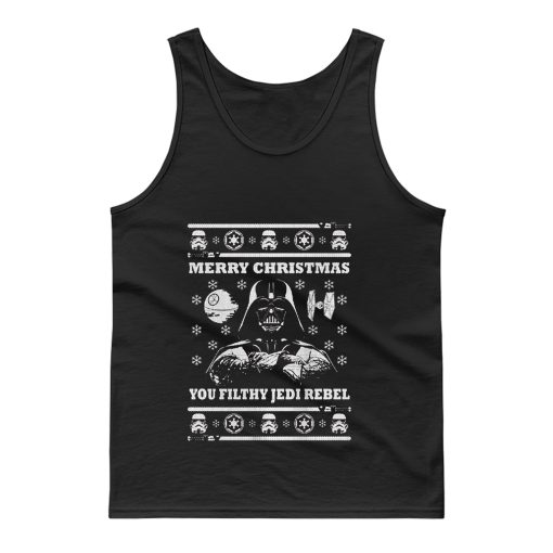 Darth Vader Merry Christmas You Filthy Jedi Rebel Tank Top