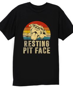 Dog Pitbull Resting Pit Face Vintage T Shirt