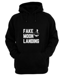 Fake News Landing Mission Conspiracy Theory Hoodie
