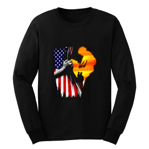 Father and son Usa Flag Long Sleeve