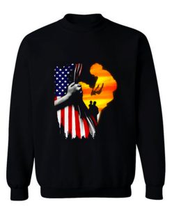 Father and son Usa Flag Sweatshirt