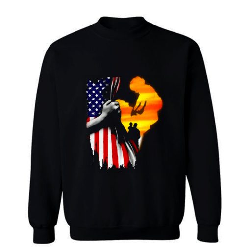 Father and son Usa Flag Sweatshirt