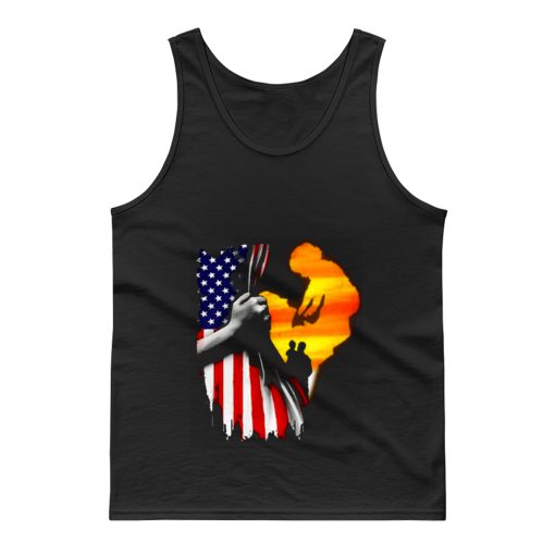 Father and son Usa Flag Tank Top