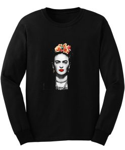 Frida Kahlo With Flowers Poster Artwork Long Sleeve Long Sleeve