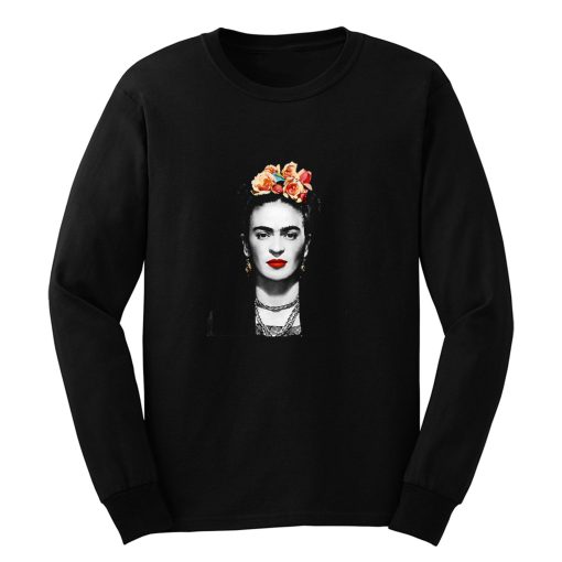 Frida Kahlo With Flowers Poster Artwork Long Sleeve Long Sleeve