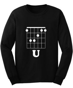 Funny Hidden Message Guitar Long Sleeve