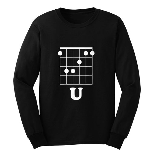 Funny Hidden Message Guitar Long Sleeve