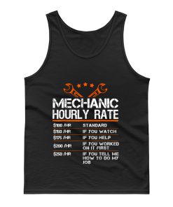 Funny Mechanic Hourly Rate Tank Top