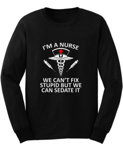 Funny Nurse Shirt Registered Nurse RN Gift Nursing Long Sleeve