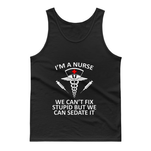 Funny Nurse Shirt Registered Nurse RN Gift Nursing Tank Top