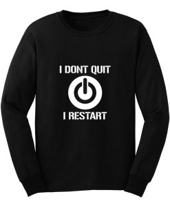 Gaming Hoody Boys Girls Kids Childs I Dont Quit I Restart Long Sleeve